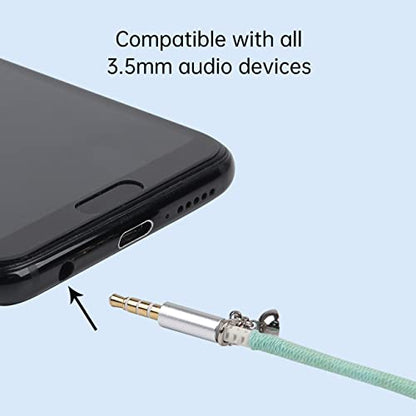 3.5mm in-Ear Wired Braided Bracelet Headphones Earbuds with Built-in Microphone Tangle-Free Cord Heavy bass Remote for iPhone, iPad, Mac