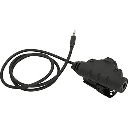 HEARFALCOM Tactical Headset Adapter U94 V2 PTT Push to Talk Adapter 1Pin Phone Ptt with Standard 7.00mm Jack Compatible with Civilian Version Tactical Headset (Black) - color: BK 4