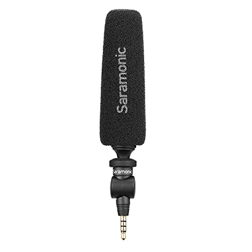 Saramonic Unidirectional Micro-Shotgun Microphone with 3.5mm TRRS Output for Smartphones, Tablets, Computers and More with a 3.5mm Headphone Port (SmartMic5S)