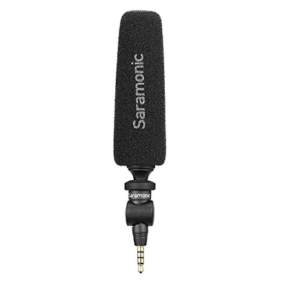 Saramonic Unidirectional Micro-Shotgun Microphone with 3.5mm TRRS Output for Smartphones, Tablets, Computers and More with a 3.5mm Headphone Port (SmartMic5S)
