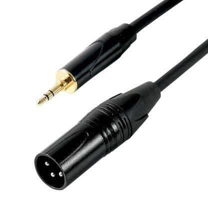XLR Male to 1/8"(3.5mm) TRS Stereo Male Jack Mic Cable, Audio Cord 3M | Balanced Gold-Plated Plugs,Clear Sound, Low Noise,Tight Fit, Flexible PVC, For Amplifier, Laptop, Speaker - size: 10 Feet, style: XLR Male