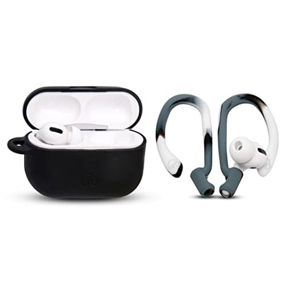 WC HookZ - Patented Upgraded Over Ear Hooks for AirPods Pro 1, 2 & AirPods 1, 2 & 3- Two Size Pairs Included in Package, Unique Left & Right Hook, Made by Wicked Cushions | Mixed Marble - color: Marble