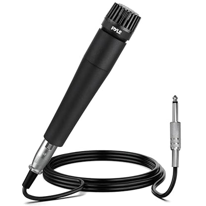 PylePro Dynamic Handheld Microphone, Professional Moving Coil Mic with Built-in Pop Filter, Wide Frequency Response, High Signal Output, Rugged Design, Low Noise Circuitry, 15' ft. XLR Cable Included - style: 1-Pack