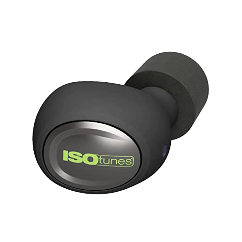 ISOtunes Free 2.0 Bluetooth Hearing Protection, OSHA Compliant Work Earbuds | 25 dB NRR, wireless earplug headphones, OSHA approved, true wireless Bluetooth, designed for work - color: Matte Black