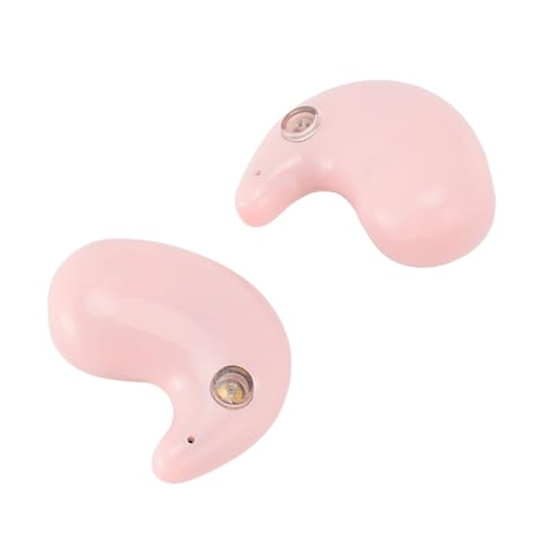 Yunseity Mini Bluetooth Earbuds, in Ear Stereo Earphones with Digital Display Charging Case, Mini for Sleep Work Music (Rose) - color: Rose