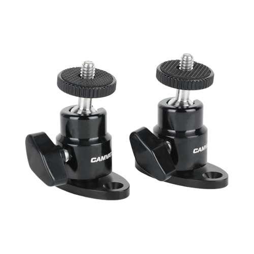 CAMVATE 1/4-20 Mini Ball Head with Ceiling Mount for CCTV & Video(2 Pieces)