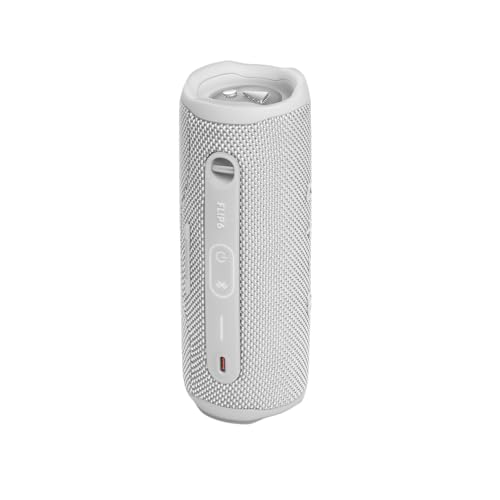 JBL Flip 6 - Portable Waterproof Speaker - White | Louder, more powerful sound, IP67 waterproof and dustproof, 12 Hours of Playtime, Bold design - color: White