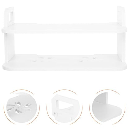 Wall Mounted Projector Bracket and Router Shelf, White Plastic