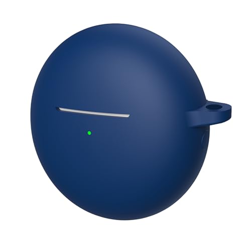 Durability Silicone Protective Cover for Wireless Earbuds with AntiScratch Design with Carrying Hook - color: Midnight Blue