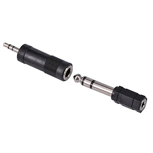Nightwolf 8 Pieces Audio Adapter Set - Gold Stereo 6.35mm 1/4inch to 3.5mm 1/8inch and 3.5mm to 2.5mm Mic Plug Connector