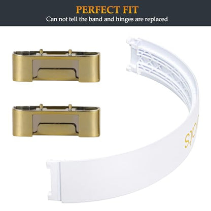 Beat Studio 3 Replacement Headband and Hinge Same as the OEM Arch Band + Hinges Parts Replacement for Beats Studio3/A1914, Studio 2 Wired/Wireless (B0500/B0501), Studio Pro/A2924 Headphones (White) - color: White