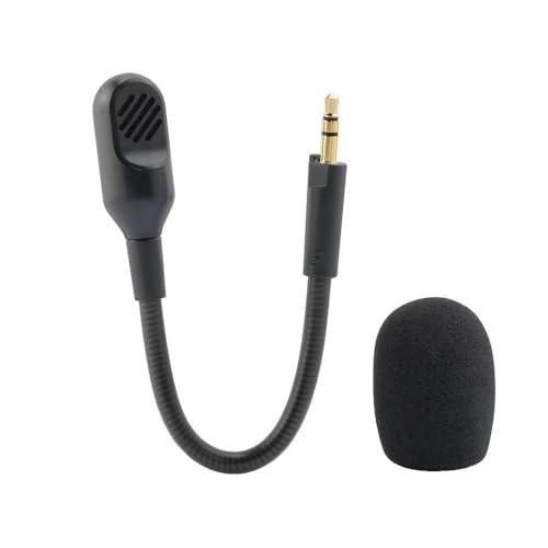 Barracuda X Mic Boom, Replacement Aux 3.5mm TRS Mic Detachable Microphone Booms for Razer Barracuda X Wireless Gaming Headsets Headphones Earphones (Black) - color: Black