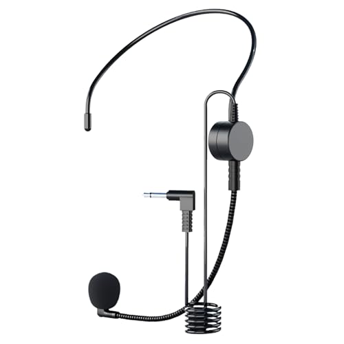 Kinizuxi Hands Free Microphone Headset Mic,Flexible Wired Boom for Voice Amplifier, 3.5mm Connector Jack Headset Microphone for Singing,Speaking,Teachers,Coaches,Presentations, Seniors and More | Hands-Free 3.5mm Wired Boom Headset Microphone for Singing,