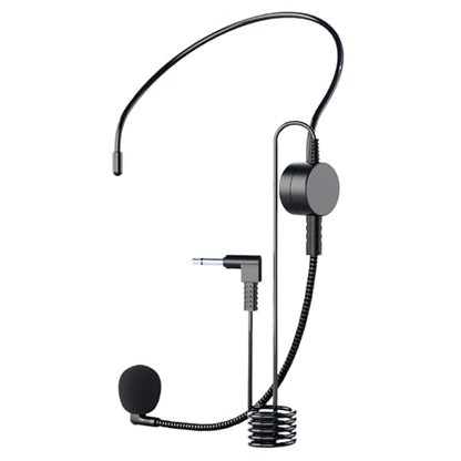 Kinizuxi Hands Free Microphone Headset Mic,Flexible Wired Boom for Voice Amplifier, 3.5mm Connector Jack Headset Microphone for Singing,Speaking,Teachers,Coaches,Presentations, Seniors and More | Hands-Free 3.5mm Wired Boom Headset Microphone for Singing,