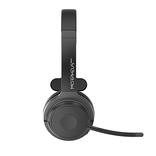 Morpheus 360 Advantage Wireless Mono Headset with Detachable Boom Microphone HS6200MBT, Bluetooth Headphones, UC Compatible, 30H Playtime, Black