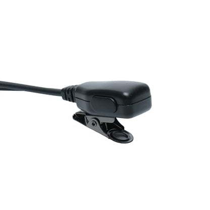 2-Pack Grey Tube Earpiece Compatible with Motorola CP200D | 2-Pack, grey acoustic tube, ergonomic earplug, PTT mic; Compatible with Motorola CLS1110 BPR40 CP185 DTR700