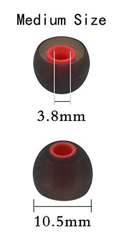 Medium Replacement Silicone Eartips Eargels Earbuds Ear Tips Compatible with Senso, Zeus, Otium, Hussar, Sony MDR, Tozo, Mpow Headphones & Earphones (Medium - 5 Pairs) - size: Medium: 5 Pairs