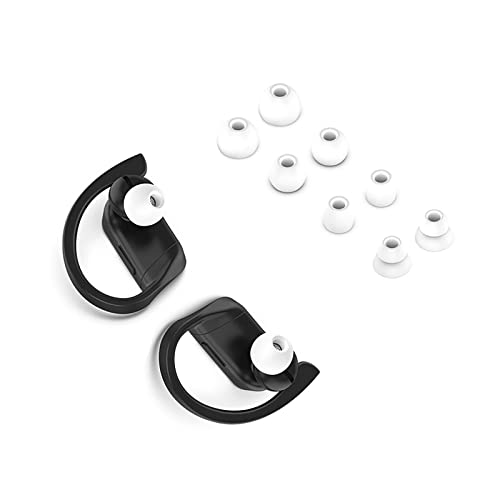 Replacement Eartips Silicone Earbuds Buds Set Earplug Compatible with PowerBeats Pro Beats Wireless Headset and Universal for 3.8mm Caliber Headset(White)
