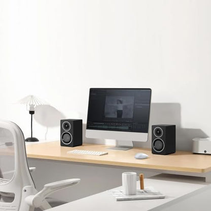 2.1 Computer Speakers with Subwoofer, 100W RMS, Bluetooth 5.3, Black | A 6.5-inch subwoofer, wood cabinets and silk dome tweeters. AUX/RCA, optical and coaxial inputs for PCs, TVs and turntables. - color: Black