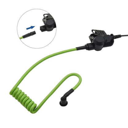 WODASEN Replacement Braided Nylon Fiber Acoustic Coil Tube Moisture Resistant Waterproof Color for Radio Earpiece (PureGreen-1) - color: PureGreen-1