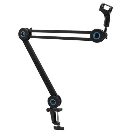 Microphone Arrow Arm, Heavy Duty Adjustable Desktop Recording Stand, Heavy Duty Aluminum Alloy Construction with Cable Management