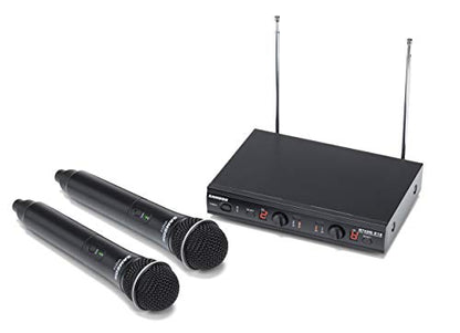 Samson Technologies Samson Stage 212 Handheld Dual-Channel Wireless System with (2) Q6 Dynamic Microphones (E Band) | System w (2) Q6 Mics