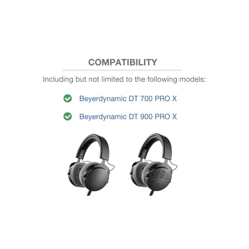 Headband Cushion Cover Compatible with Beyerdynamic PRO X, PRO X Series Headphone, DT 700 PRO X and DT 900 PRO X, 6mm Thick Soft Cushion, No Wobble Zipper Slider, with Hanging Loop