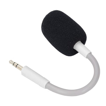 Gaming Mic, Headset Microphone for Barracuda X Gaming Headset Mic Replacement 3.5mm Microphone Professional 3.5mm Detachable Gaming Boom Microphone (White)