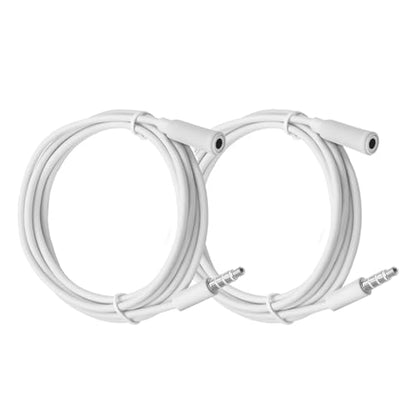 OLIREXD 2Pcs 3.5mm Headphone Extension Cable, 4 Pole Male to Female Headphone Jack Extender, 3ft Audio Extension Cable, White Headphone Extender Cable Compatible with PC, Tablet