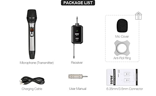 SGPRO SG-13 Wireless Handheld Microphone Set with Compact Receiver - color: SG-13 | Single Handheld Set