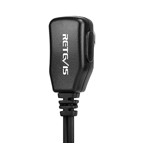 Retevis Acoustic Tube Walkie Talkie Earpiece with Mic, 2 Pin(5 Pack) | Compatible with Motorola CP100/CP100D/CP185/CP200/CP200D/ GP300/GP2000/BRP40/DLR1060 Walkie-talkies, Two Way Radio Earpiece