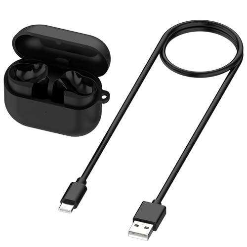 Charging Case Compatible for Samsung Galaxy Buds 3 FE Earbuds, Replacement Charger Case Cradle Dock Station (Black) - color: Black