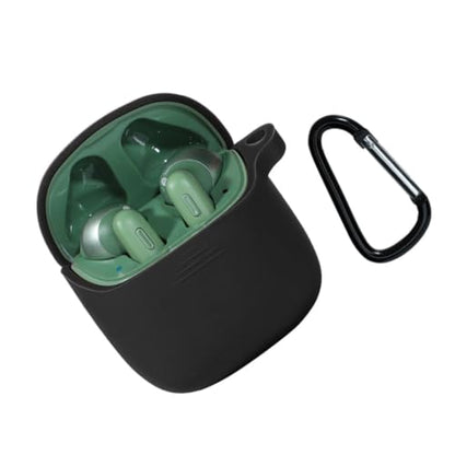 DOITOOL 1pc Silicone Protective Case Wireless Earbuds and Lightweight Earpiece Cover Stylish Design for Safe Storage Easy to Carry Black - color: Black