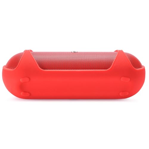Silicone Case Compatible with Beats Pill Wireless Bluetooth Speaker,Travel Silicone Protective Cover with Shoulder Strap for Beats Pill Bluetooth Speaker (Red) - color: Red