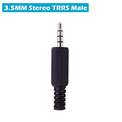 Fancasee 10-Pack 3.5mm 1/8" Replacement Repair Jack TRRS Stereo Male Plug Adapter 3.5mm Solder Type DIY Audio Cable Connector for Headphone Headset Earphone Microphone Speaker Cable Repair