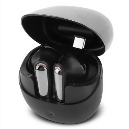 Sanpyl Wireless Gaming Earbuds, 2.4GHz + Bluetooth 5.3 Dual Mode, with ENC Mic & USB C Dongle,Low Latency, Compatible with Phones Tablets Laptops Game Consoles VR (Black) - color: Black