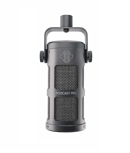 Sontronics Podcast Professional Dynamic Mic for Podcast, Broadcast, Streaming, Gaming & VC - XLR Connection, No Phantom Power Required - Lifetime Microphone Warranty - Designed & Built in UK (Gray)