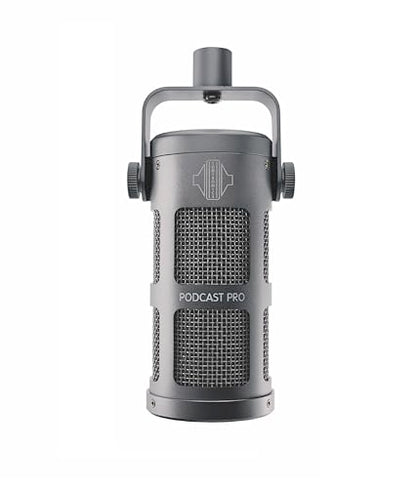Sontronics Podcast Professional Dynamic Mic for Podcast, Broadcast, Streaming, Gaming & VC - XLR Connection, No Phantom Power Required - Lifetime Microphone Warranty - Designed & Built in UK (Gray)