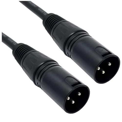 1FT DMX Cables, XLR Male to Female Microphone Cables 3 Pin (2 Pack)