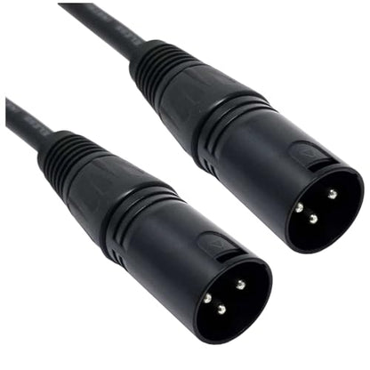 1FT DMX Cables, XLR Male to Female Microphone Cables 3 Pin (2 Pack)