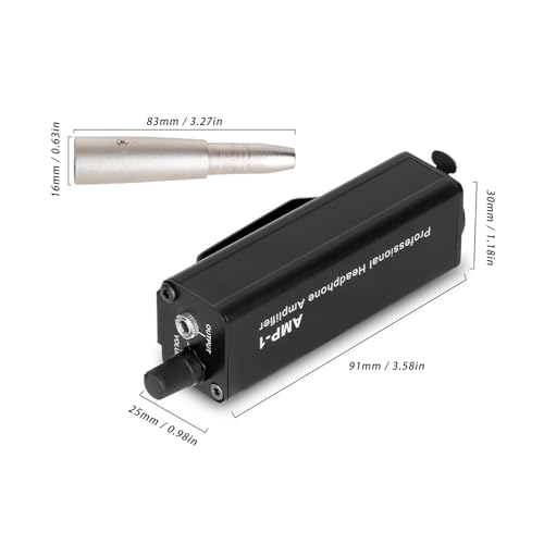 XLR to 3.5mm Headphone Amplifier Converter Volume Controller for Professional Audio and Portable Devices