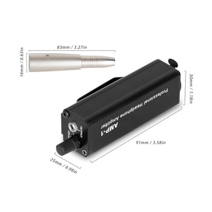 XLR to 3.5mm Headphone Amplifier Converter Volume Controller for Professional Audio and Portable Devices