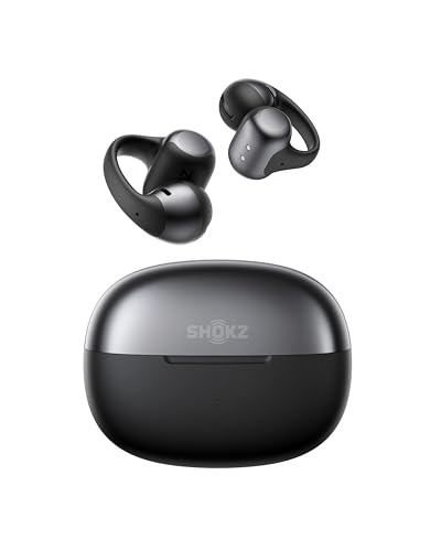SHOKZ OpenDots ONE Open-Ear Clip-On Bluetooth Earbuds, Black, Dolby Audio - color: Black