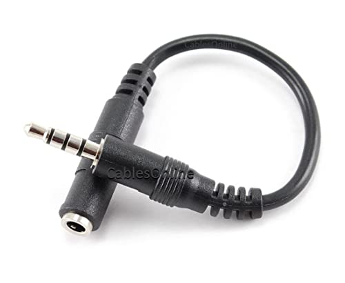 CablesOnline 6in 3.5mm (1/8in) Stereo 4-Pole TRRS Male to Female Cable (AV-2400)