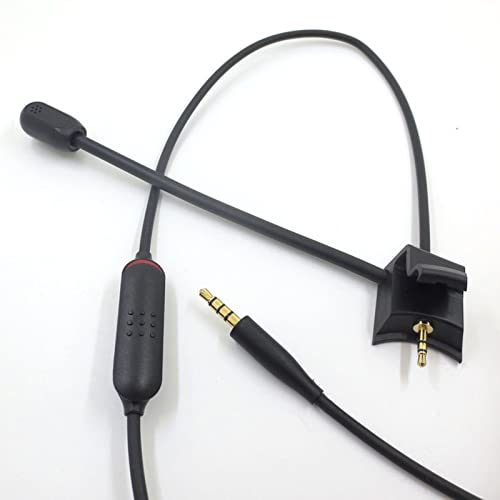 QC35 Boom Gaming Microphone Cable Compatible with Bose QC35 QC35 II Headphones, Noise Cancelling Boom Mic Cable Cord with Mute Switch for PS4/PS5, XBOX One, PC, Laptop, Mac, Smartphone, 3.9ft