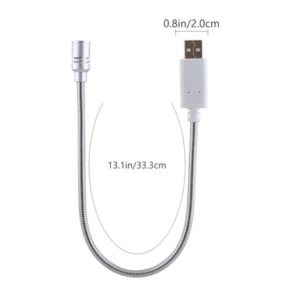Compact USB Microphone for Laptop Meetings with Aluminum Alloy Body and Lightweight Design, for Online Chats and Gaming, Silver Color with Sponge Cover