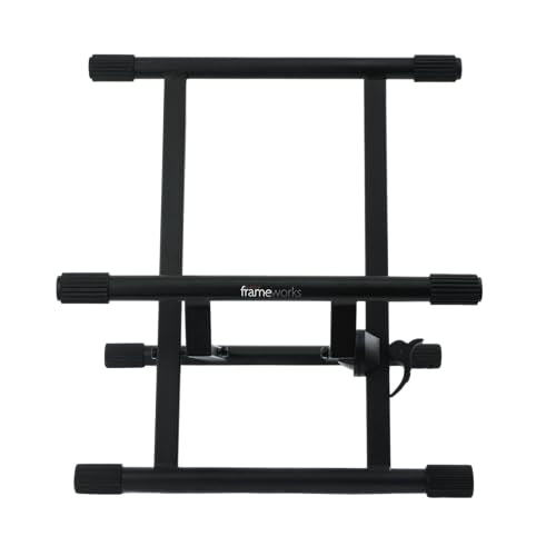 Gator Frameworks Adjustable Guitar Amp Stand, Fits Most Combo Amplifiers | Lift and angle your combo amp for better projection with adjustable height & support for loads up to 176 lb. (GFW-GTR-AMP) - style: Mid Profile Stand