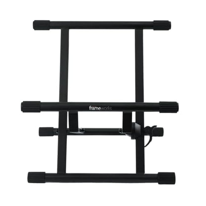 Gator Frameworks Adjustable Guitar Amp Stand, Fits Most Combo Amplifiers | Lift and angle your combo amp for better projection with adjustable height & support for loads up to 176 lb. (GFW-GTR-AMP) - style: Mid Profile Stand