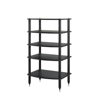 Pangea Audio Vulcan Five Shelf Audio Rack, Media Stand, and Components Cabinet 5 Shelf Carbon - color: 5 Shelf Carbon