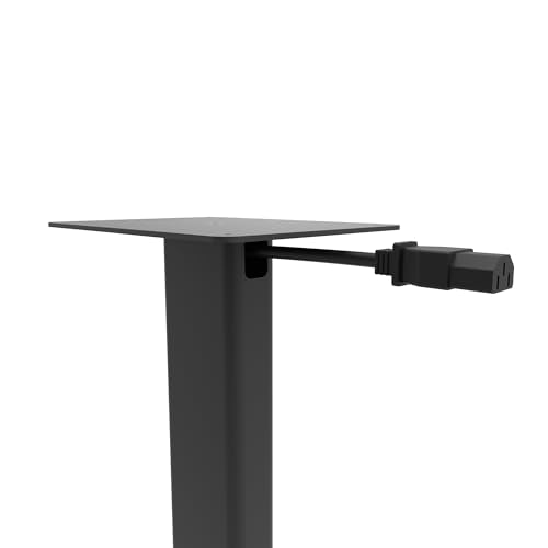 Kanto ST34 34” Universal Floor Speaker Stands for Bookshelf Speakers up to 30 lbs | Improved Sound | Hidden Cable Management | Timeless Design, | Pair | Black Steel w/Black MDF Base - size: 34 Inches- Black